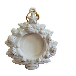 LENOX IVORY & GOLD CHRISTMAS TREE‎ FRAME ORDERMENT NWOT